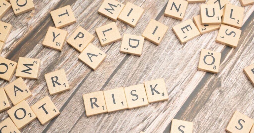 letters spelling out risk